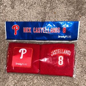 Nick Castellanos Sweat Wristbands with Phillies Logo